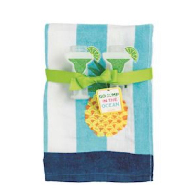 Mudpie Blue Terry Cloth Towel Set