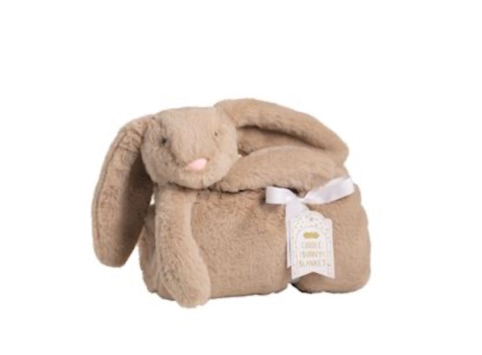 Mudpie Tan Cuddle Bunny Blanket
