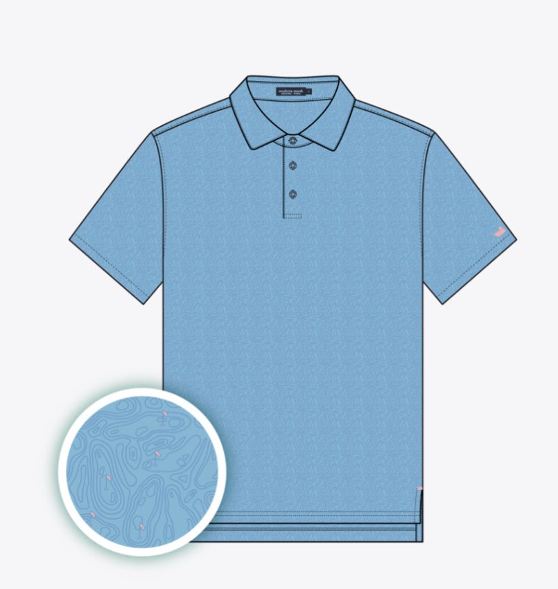 Flyline Performance Polo - Greens In Regulation PF18 FRENCH BLUE