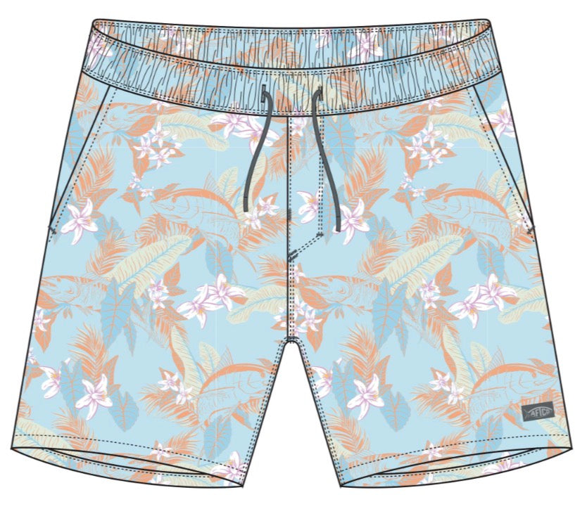 Aftco Strike Short Printed Ocean View
