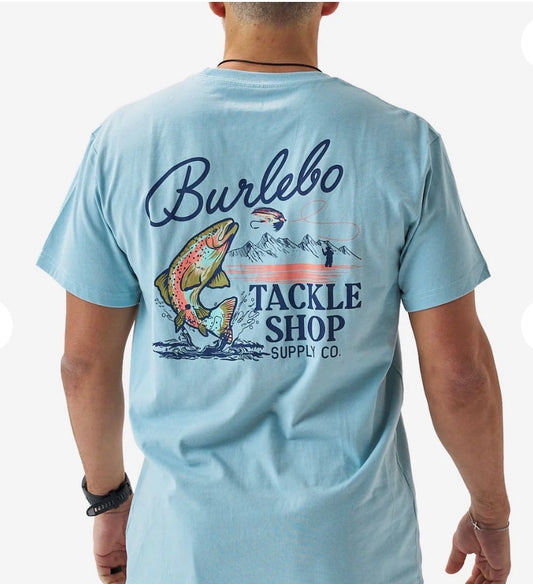 Burlebo Short Sleeve Tee - Tackle Shop - Sky Blue