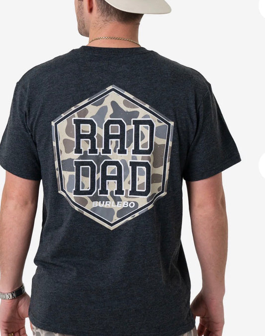 Burlebo Short Sleeve Tee - Rad Dad - Heather Black