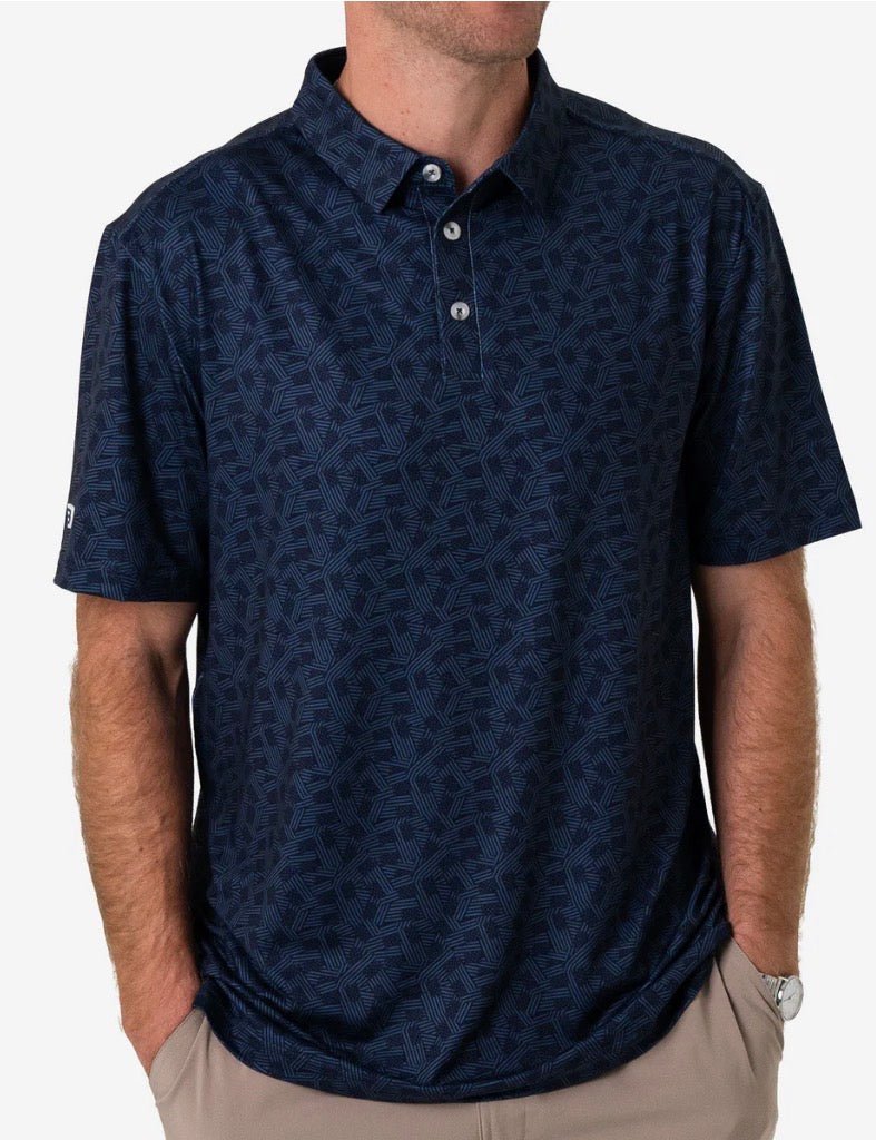 Burlebo  Performance Polo - Stars and Stripes - Navy