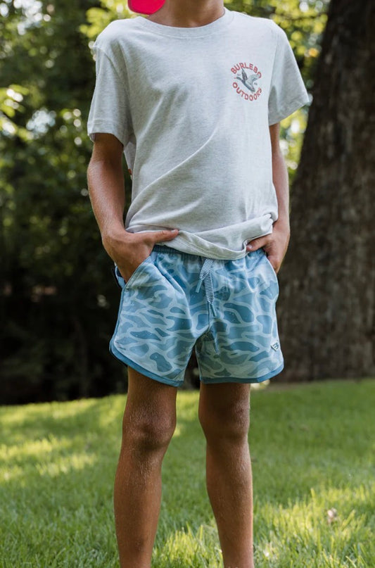 Burlebo Youth Swim Trunk - Seaside Camo