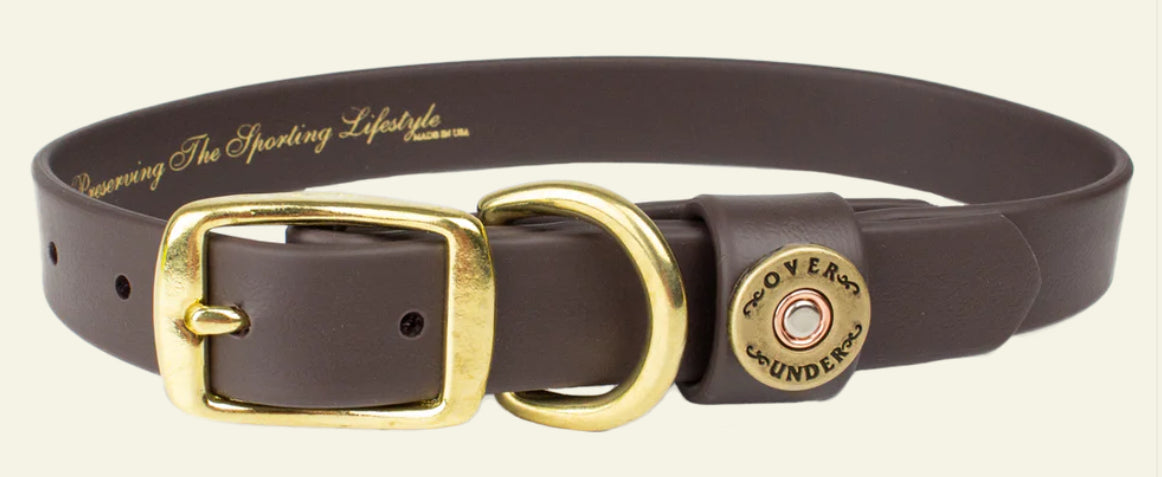 Over Under Water Dog Collar Brown