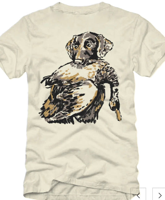 BANDED DUCK DOG SKETCH GRAPHIC HUNTING T-SHIRT
