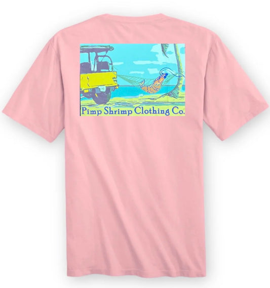 Pimp Shrimp Hammock Short Sleeve Pocketed T-Shirt Pink