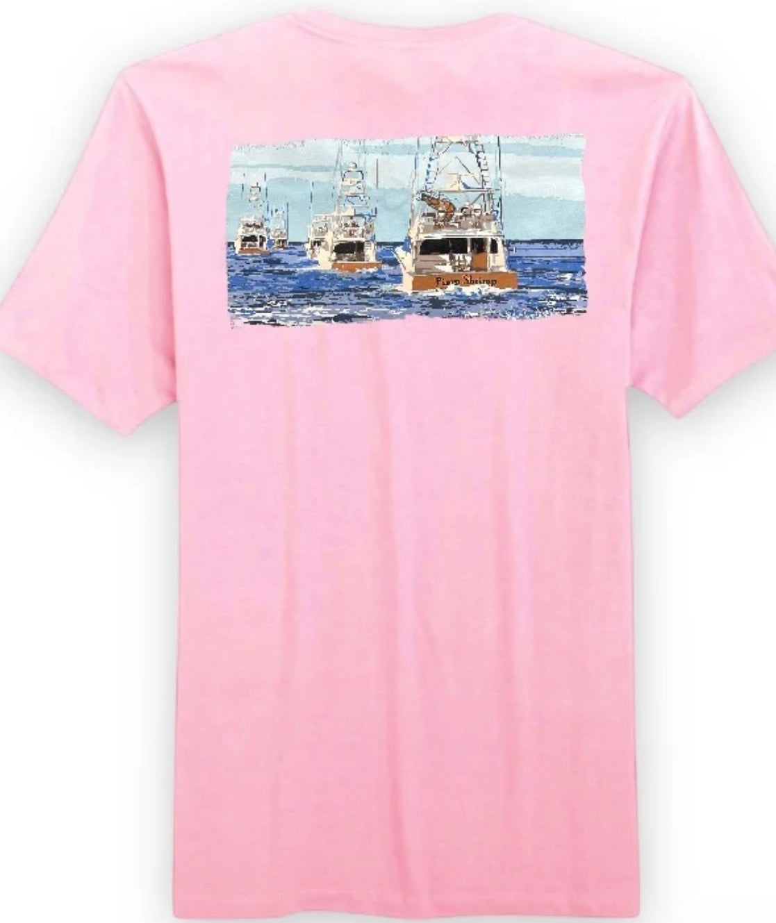 Pimp Shrimp Youth Short Sleeve Gone Fishing Pink