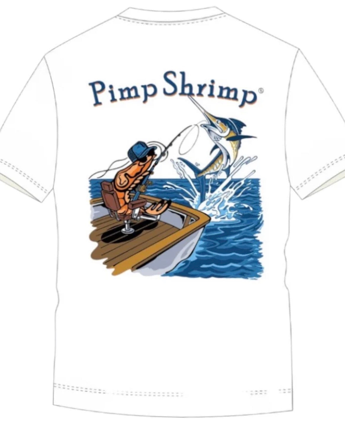 Pimp shrimp Youth Short Sleeve Fighting Chair White