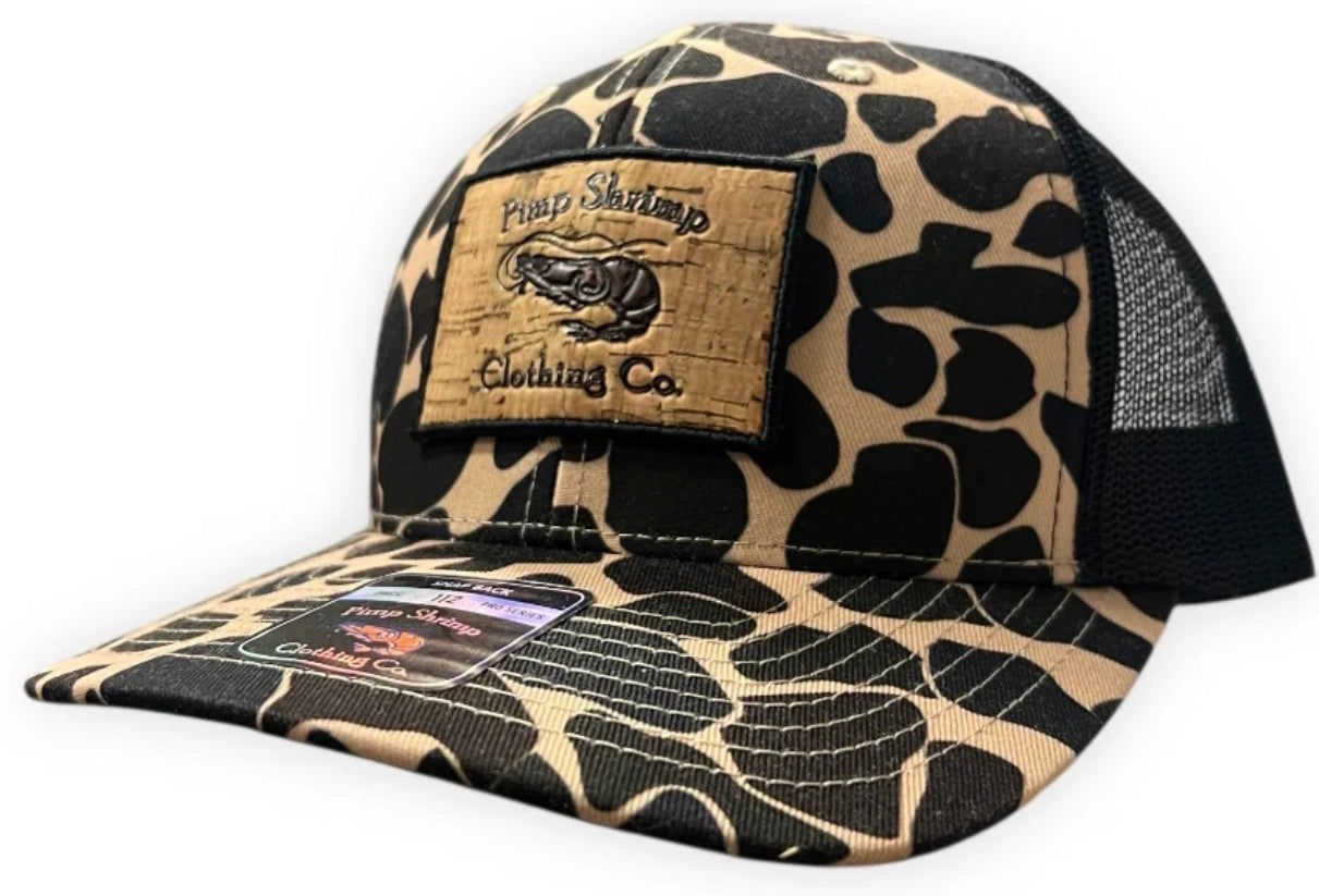 Pimp Shrimp Old School Camo Trucker Hat