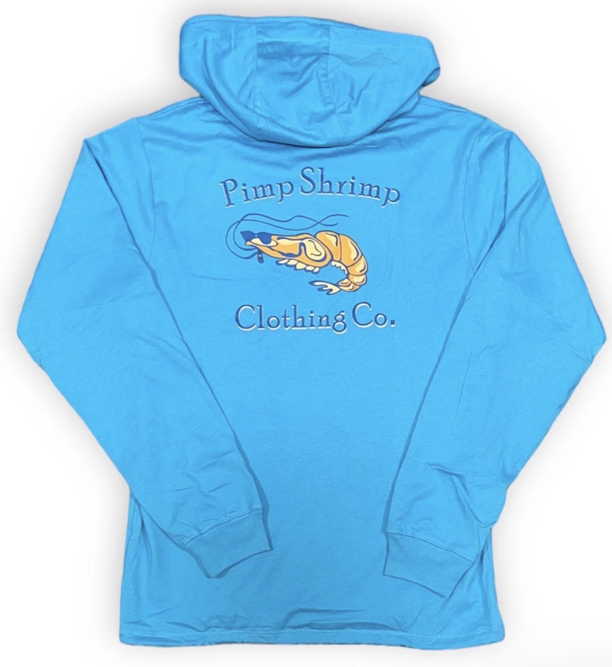 Pimp Shrimp Blue Mist Comfort Lined T-Shirt Hoodie