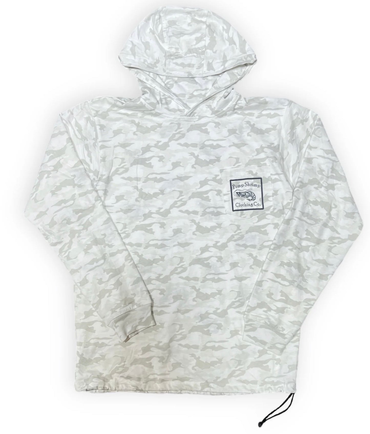 Pimp Shrimp White Camo Comfort Lined T-Shirt Hoodie BOCBW2