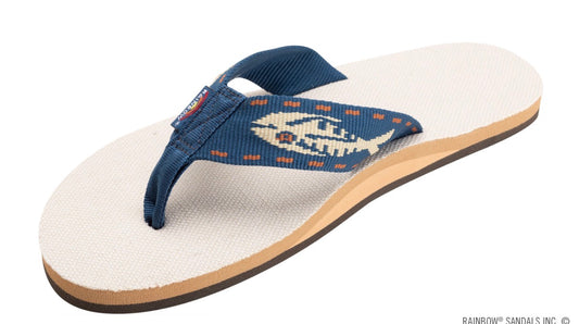 Rainbow Single Layer Hemp with a Nylon Fish Pattern Strap
