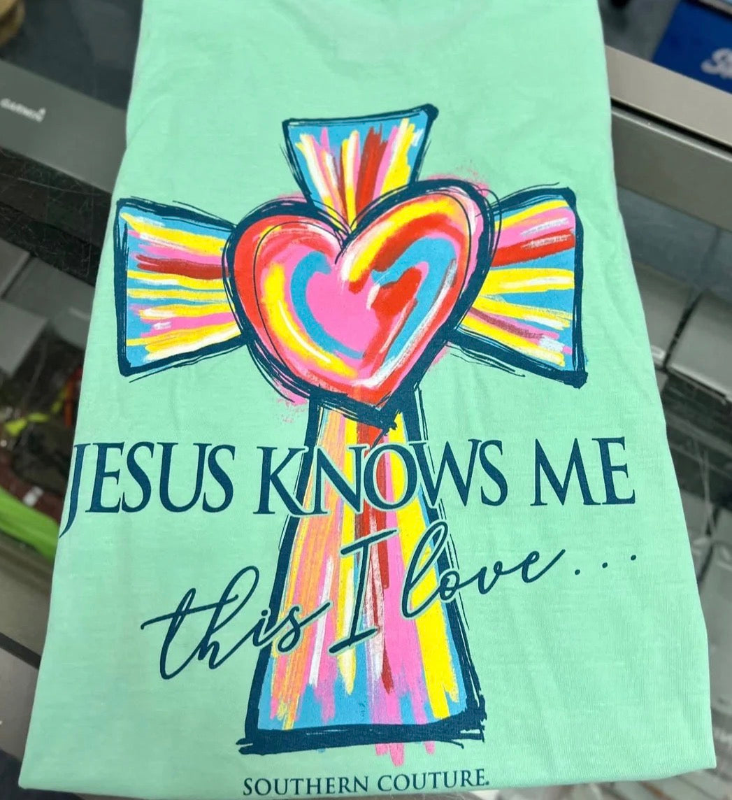Couture Tee Company SC Comfort Jesus Knows Me Island Reef