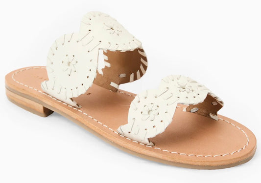 Jack Rogers Girls Lauren Flat Sandal White