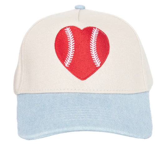 Katydid Red Baseball Heart Vintage Trucker Hat
