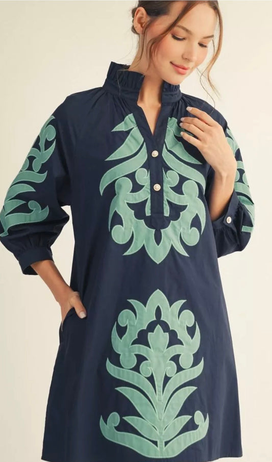 Jodifl Floral Appliqué Dress
