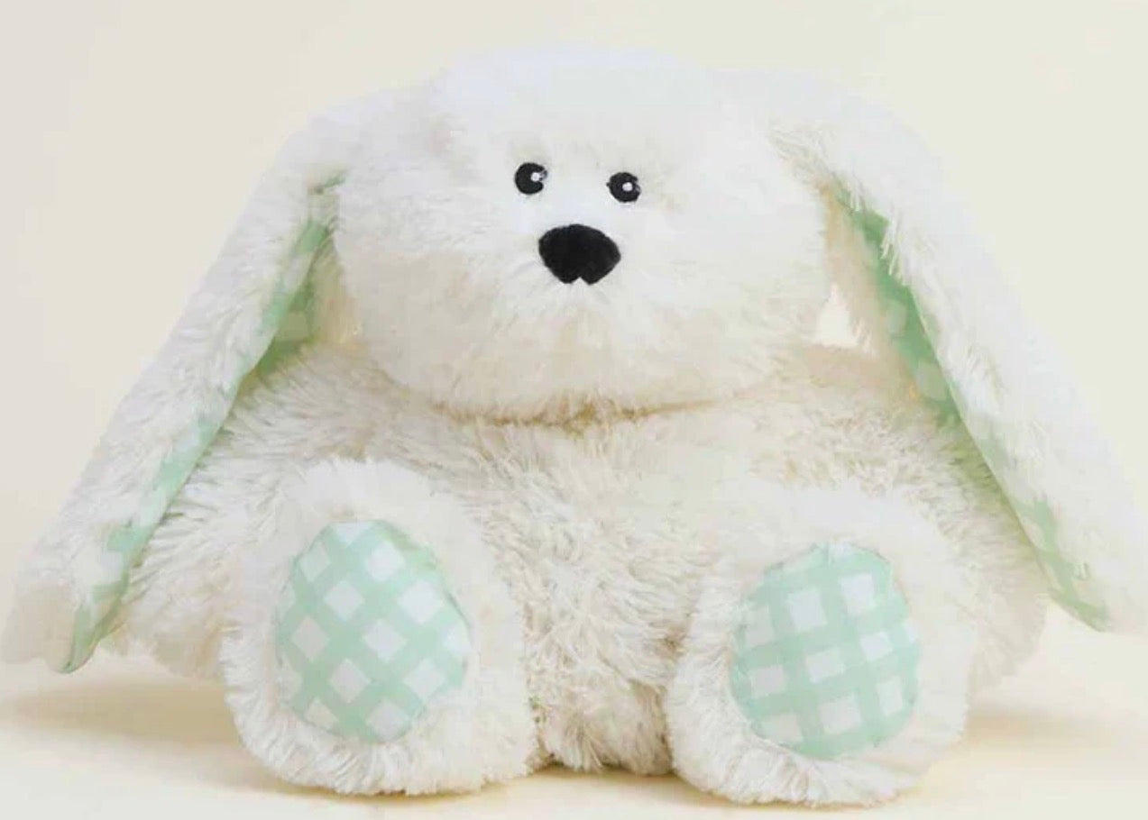 Warmies Cream Bunny with Gingham Ears