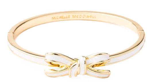 Michelle McDowell Bangle Luxe Bow White Bracelet