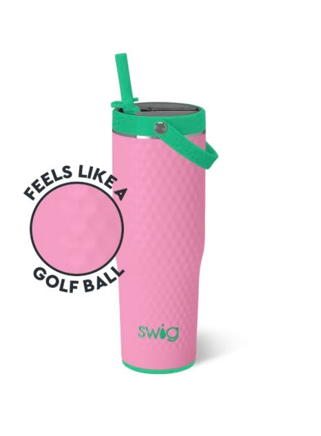Swig Pink Golf Ball Leakproof To-Go Tumbler 30oz