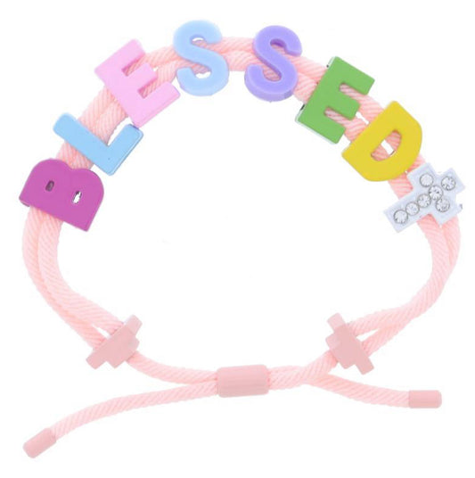 Jane Marie Pink Cord With Multi “Love” Assorted