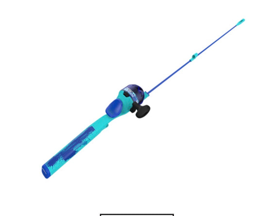 Zebco YSPLFCBl FB6 Splash Floating Spincast Combo, Blue, 29" Rod