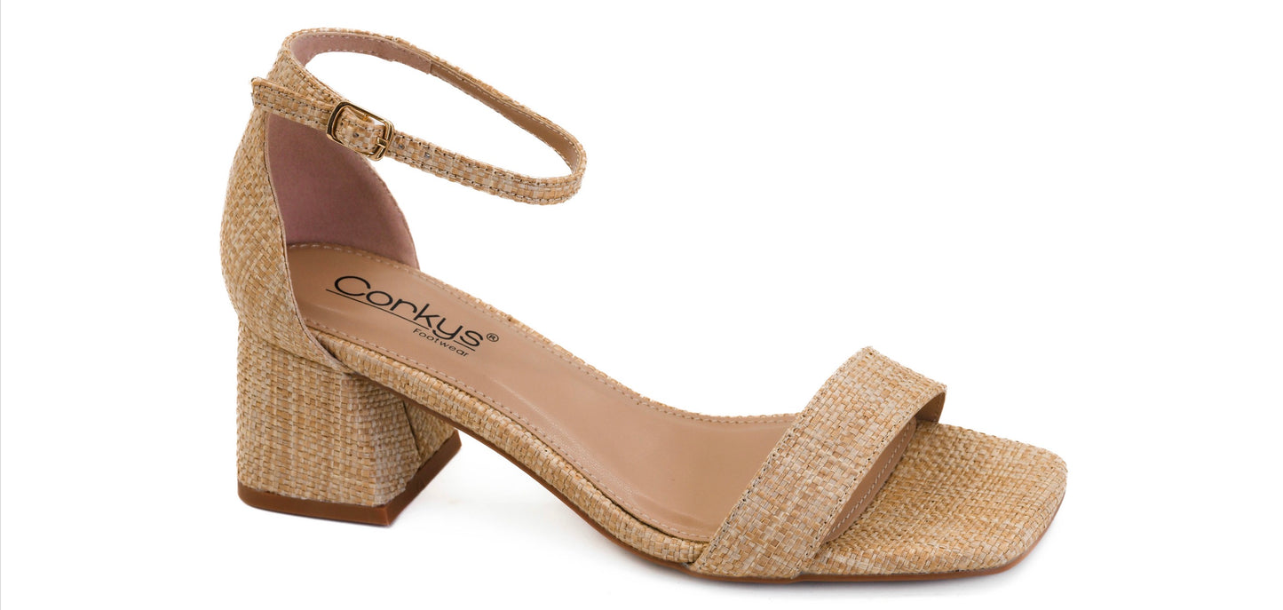 Corky’s save the date raffia