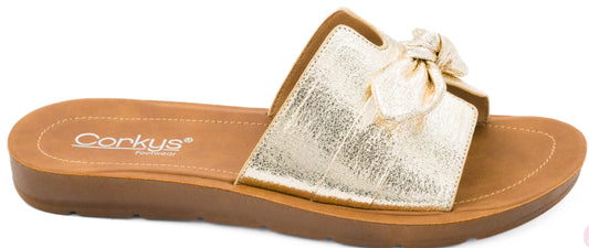 Corkys Too Cute  Gold Crinkle Metallic