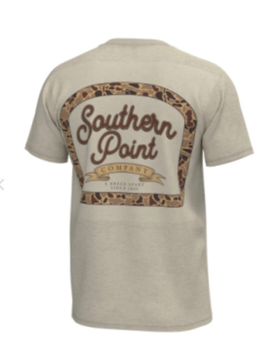Southern Point  Camo Badge Cloud Cream S/S Tee