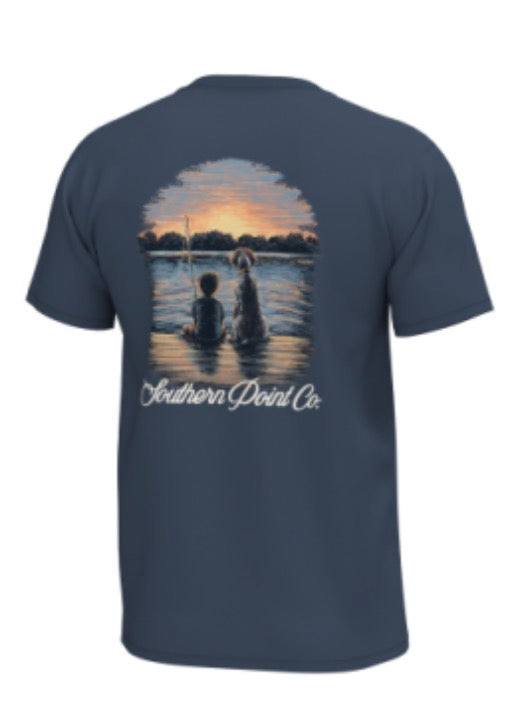 Southern Point Youth Boy And His Dog Deep Water S/S Tee