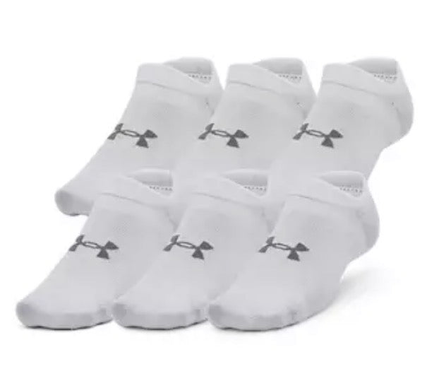 Under Armour Essential NO Show 6PK  White