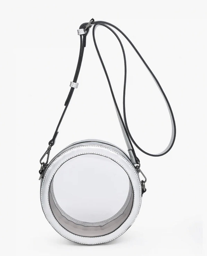 Jen & Co Lilibet Vegan Clear Circl Crossbody