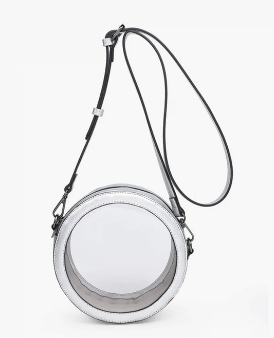Jen & Co Lilibet Vegan Clear Circl Crossbody