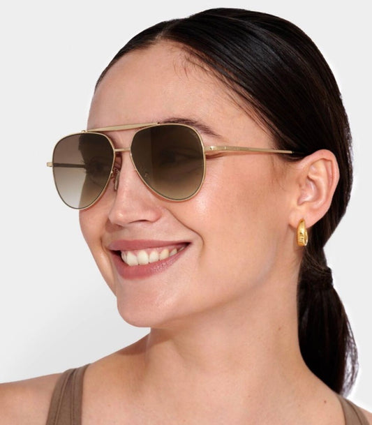 Katie Loxton Bali Sunglasses Gold Metal KLSG066