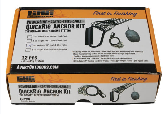 GHG QuickRig Anchor Kit The Ultimate Decoy Rigging System 4oz Weight 12 PCS
