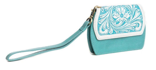 Myra Bag Canyon Bloom Wallet in Turquoise