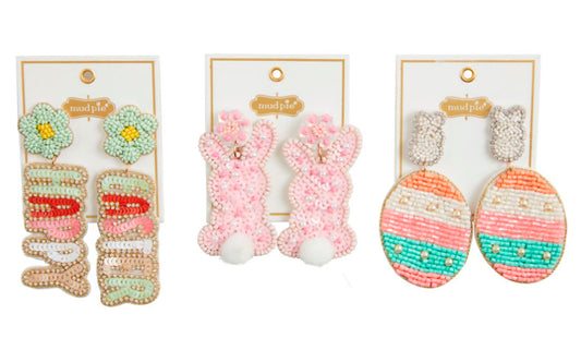 Mudpie Easter Beaded Earrings