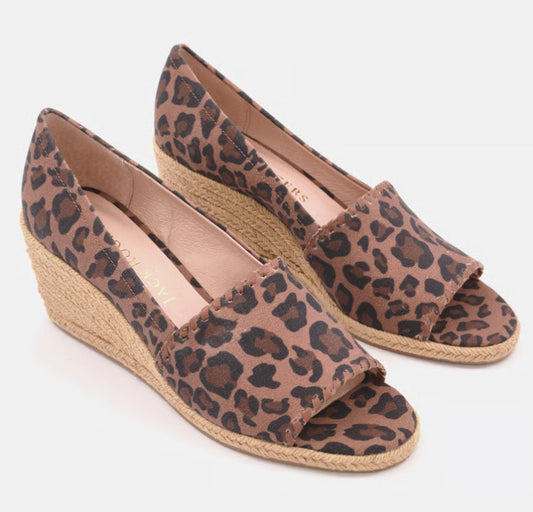 Jack Rogers Palmer Printed Linen Espadrille LEOPA