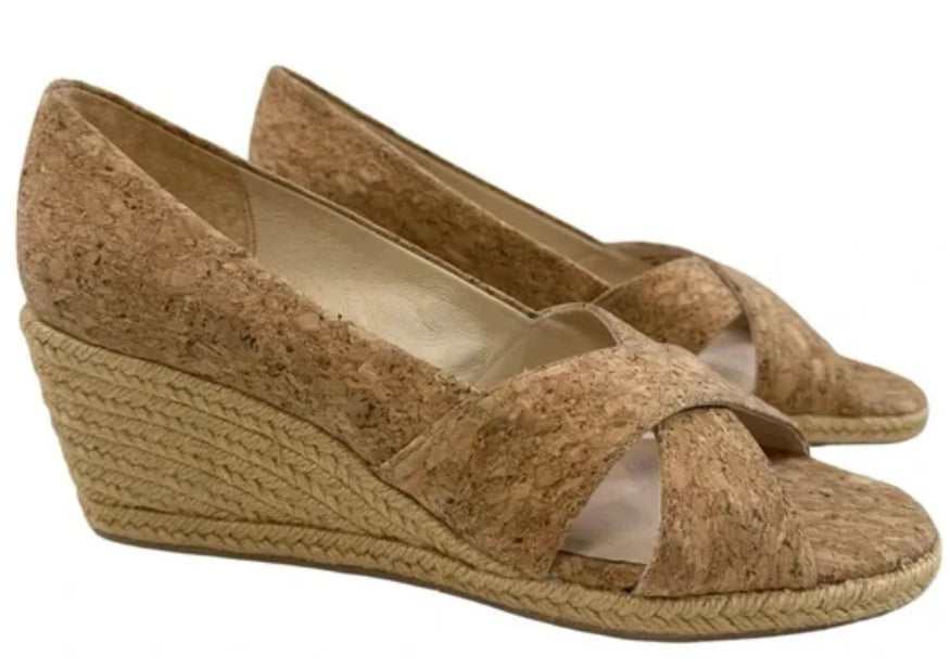 Jack Rogers Palmer Criss Cross Cork Wedge Espadrille