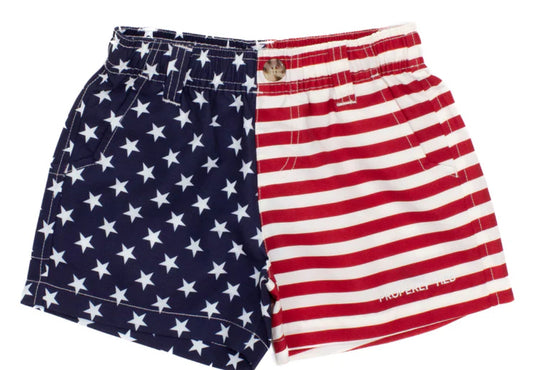 Properly Tied Boys Short Freedom Flag