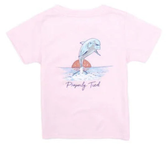 Properly Tied Girls Dolphin SS Rose
