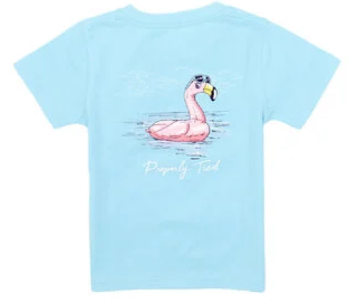 Properly Tied Girls Flamingo Float SS Aqua