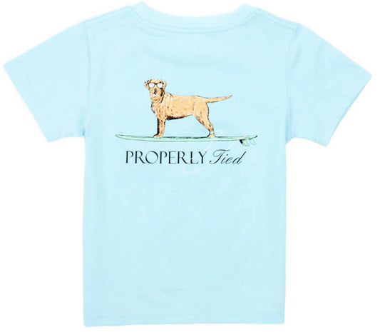Properly Tied Boys Waverider SS Powder Blue