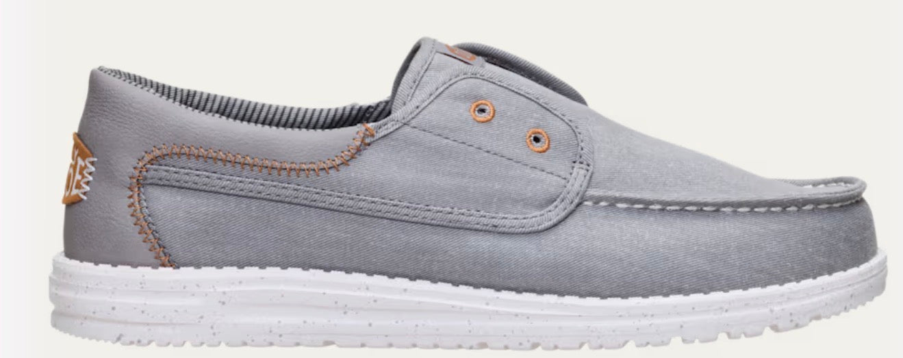 Heydude Wally CRU Stretch Canvas  Flannel Grey Multi