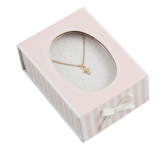 Mud Pie Gold Boxed Crossed Necklace