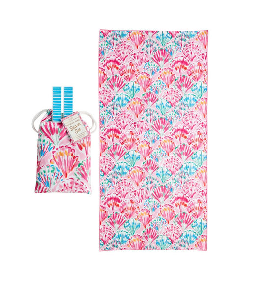 Mudpie Quick Dry Towel Beach Set - Pink