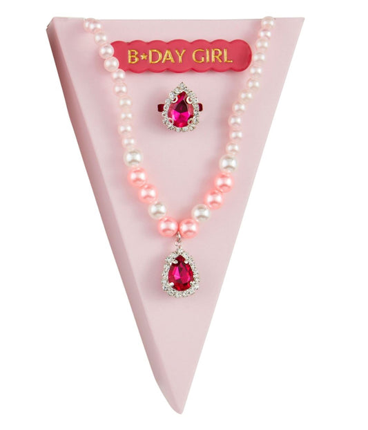 Mudpie Hot Pink BDay Jewelry Set