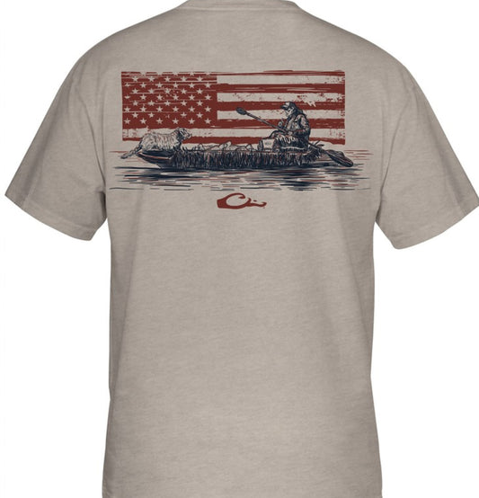 Drake Americana Kayak T SS Cobblestone Light Heather