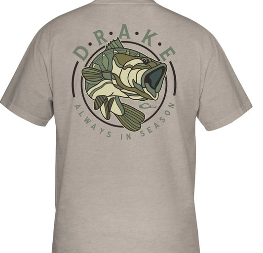 Drake Retro Bass Tee SS Cobblestone Light Heather