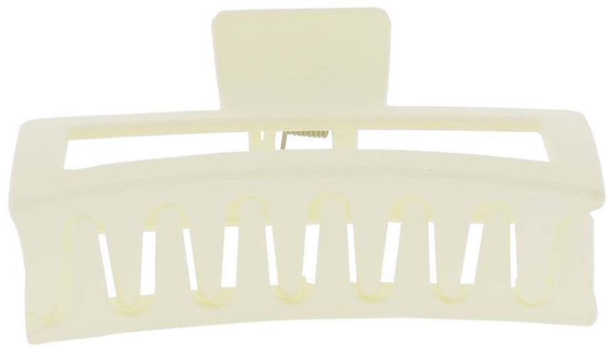 Jane Marie Cream Rectangle Large Claw Hair Clip